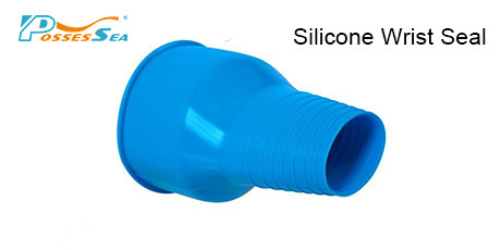SI-TECH®乾式水域救援衣可拆卸矽膠袖口（藍色）